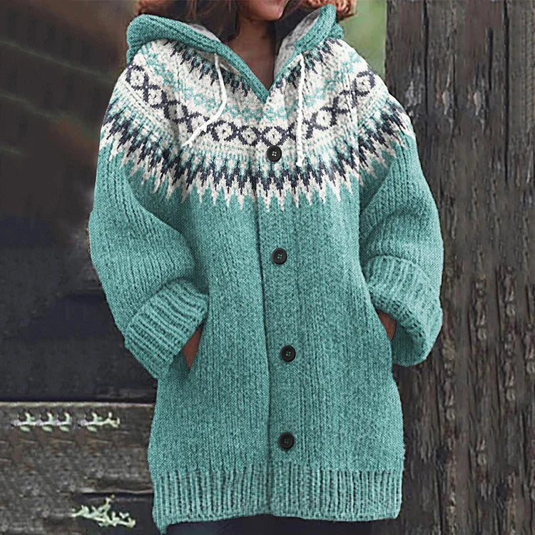 Nancy – Oversized Hooded Knit Cardigan Coat