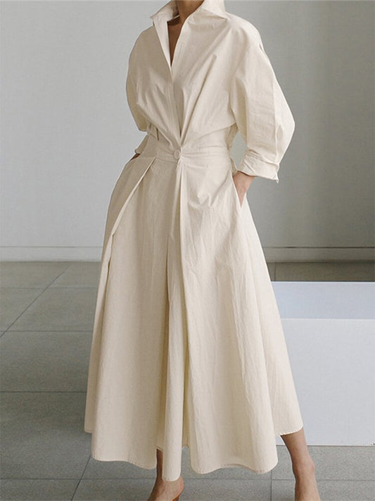 Tallulah – Long Dress with Buttons