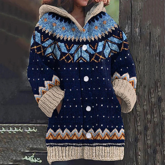 Nancy – Oversized Hooded Knit Cardigan Coat