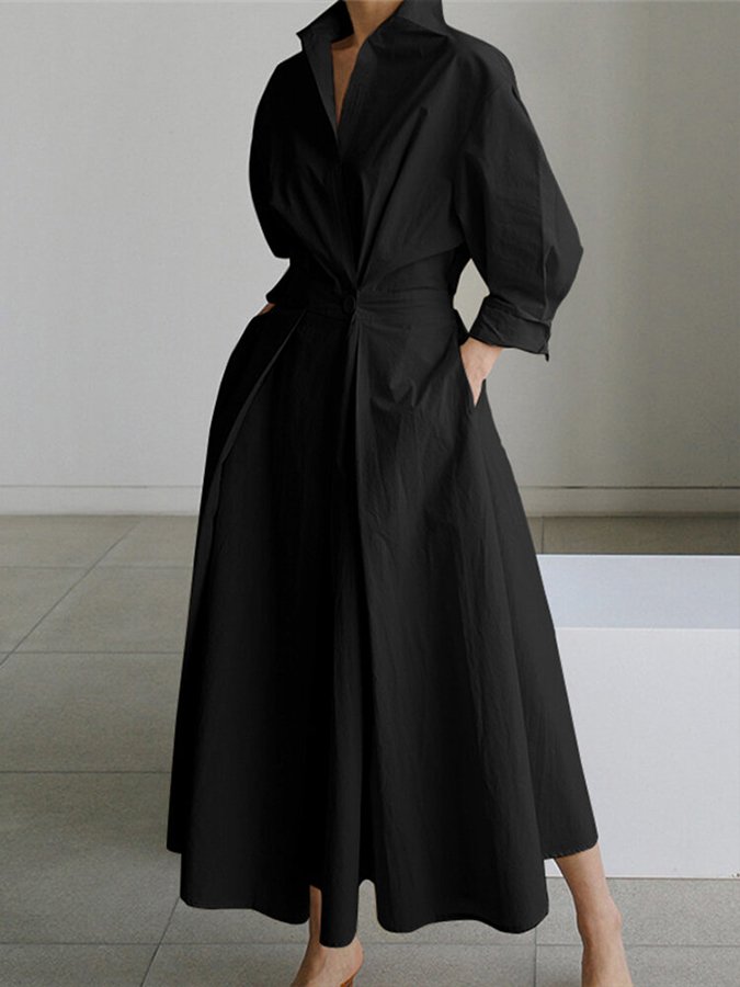 Tallulah – Long Dress with Buttons