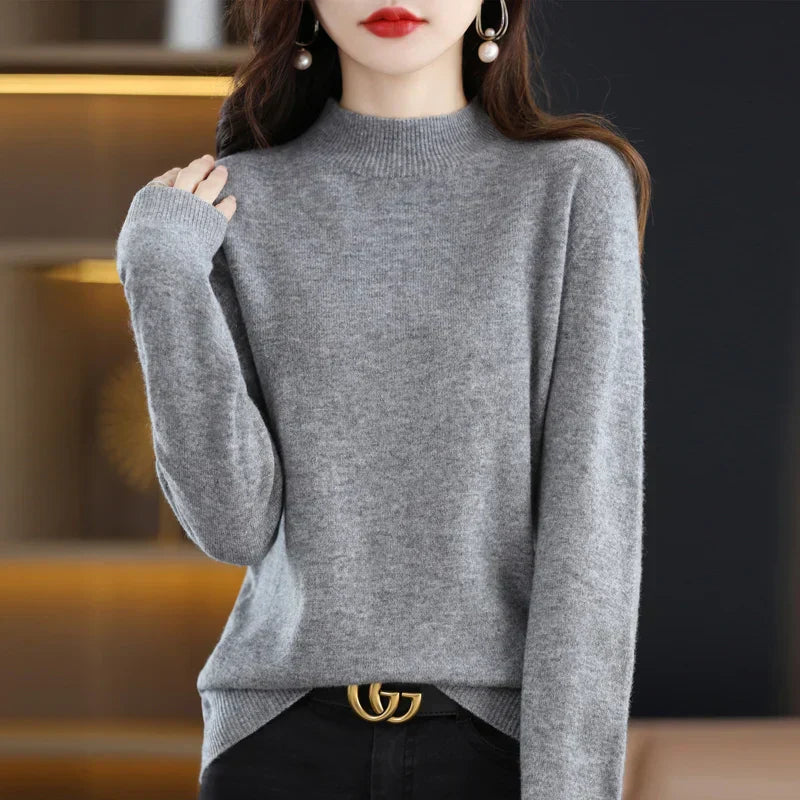 Ruby – Crew Neck Knit Sweater for Women