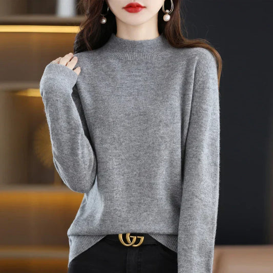 Ruby – Crew Neck Knit Sweater for Women