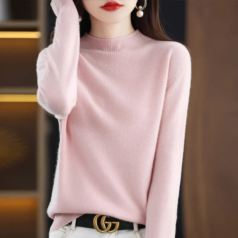 Ruby – Crew Neck Knit Sweater for Women