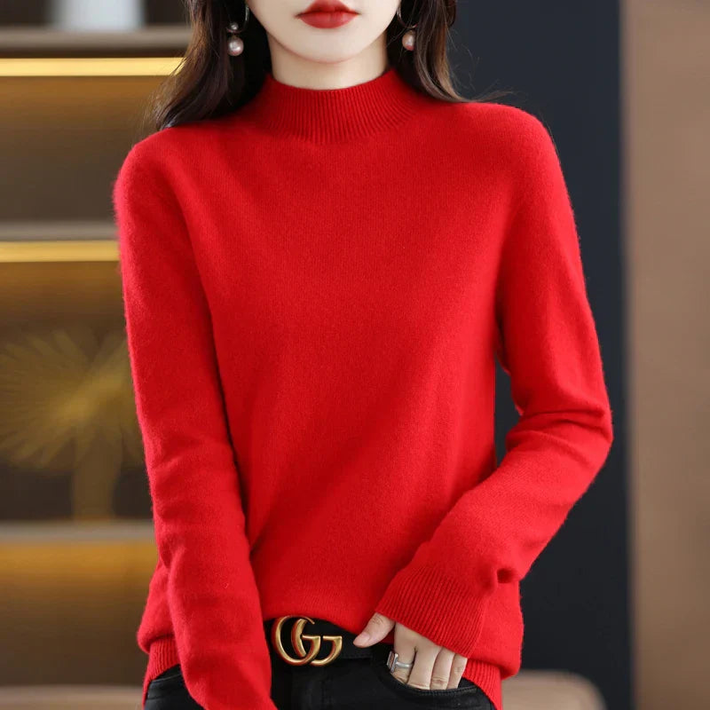 Ruby – Crew Neck Knit Sweater for Women