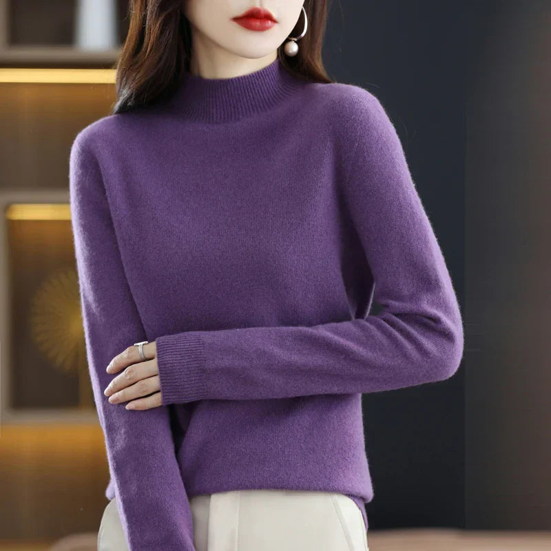 Ruby – Crew Neck Knit Sweater for Women