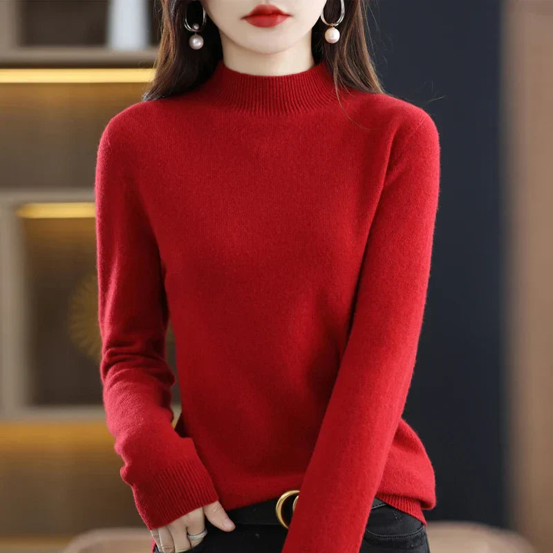 Ruby – Crew Neck Knit Sweater for Women