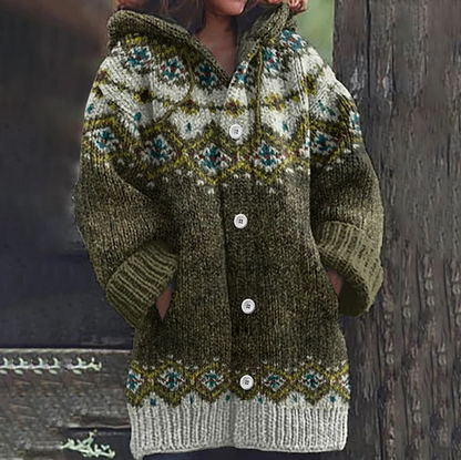 Nancy – Oversized Hooded Knit Cardigan Coat