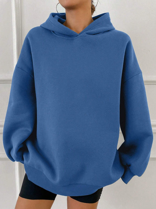 Lucy – Solid Color Loose Fit Hoodie
