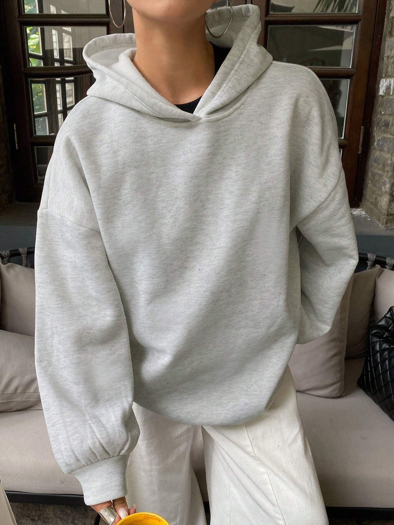 Lucy – Solid Color Loose Fit Hoodie