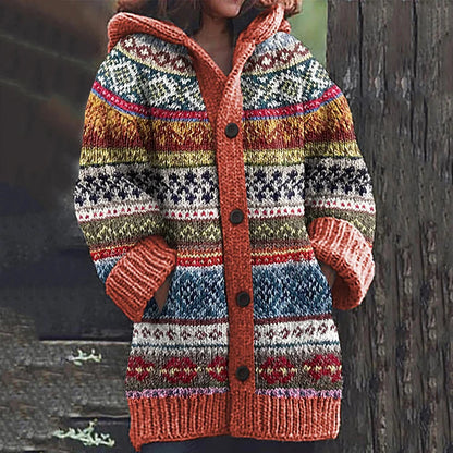 Nancy – Oversized Hooded Knit Cardigan Coat