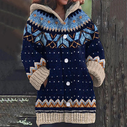 Nancy – Oversized Hooded Knit Cardigan Coat
