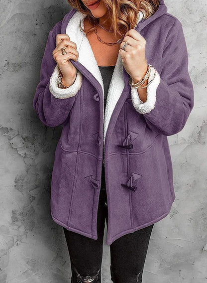 Sophia – Faux Fur Lined Toggle Coat for Women
