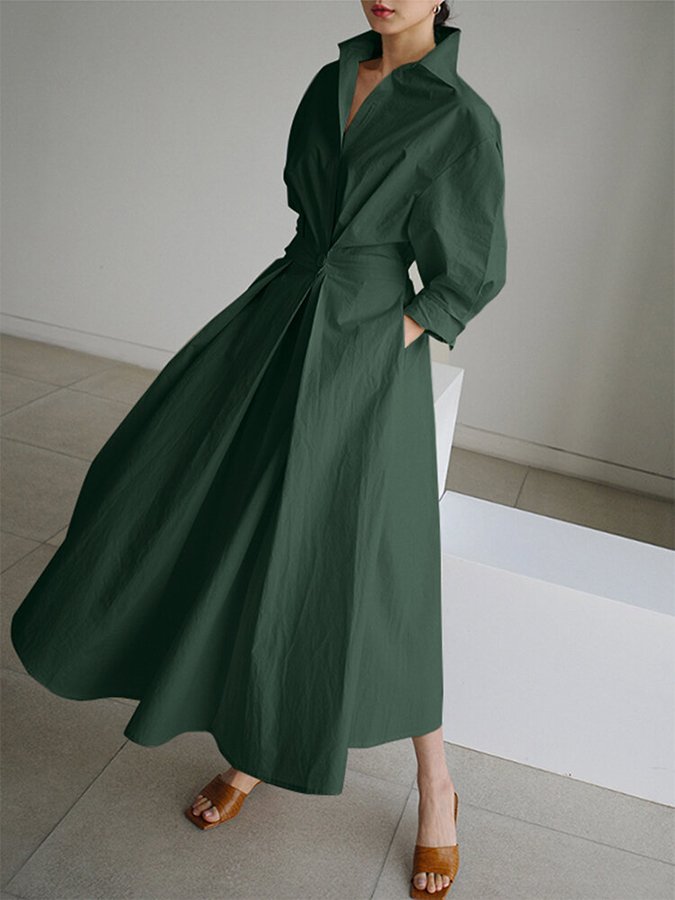 Tallulah – Long Dress with Buttons