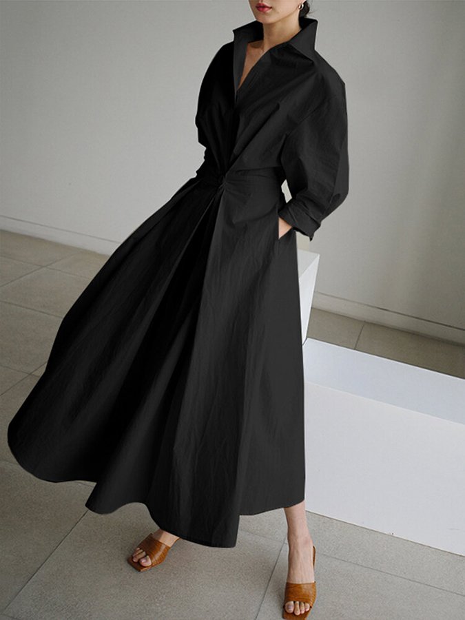 Tallulah – Long Dress with Buttons