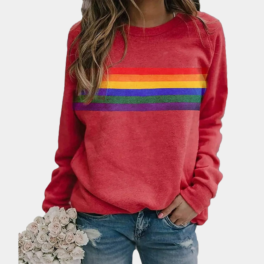 Harley – Women's Rainbow Stripe Sweatshirt