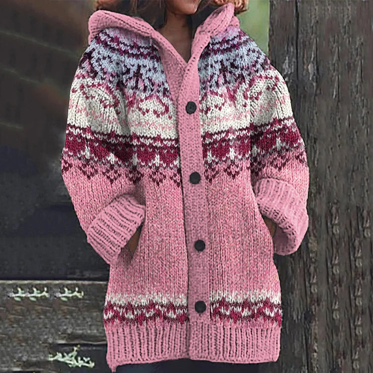 Nancy – Oversized Hooded Knit Cardigan Coat
