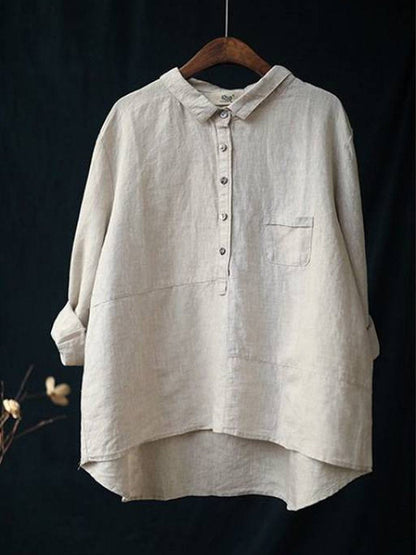 Kate – Lapel Neck Long Sleeve Shirt