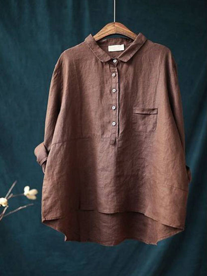 Kate – Lapel Neck Long Sleeve Shirt