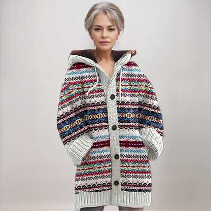 Nancy – Oversized Hooded Knit Cardigan Coat